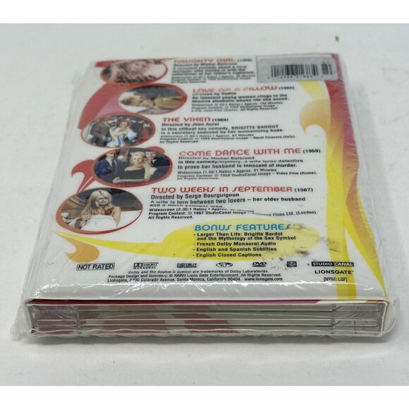 BRIGITTE BARDOT 5-FILM COLLECTION Dvd Set Hefner Vadim Serge Gainsbourg SEALED - Picture 7 of 7